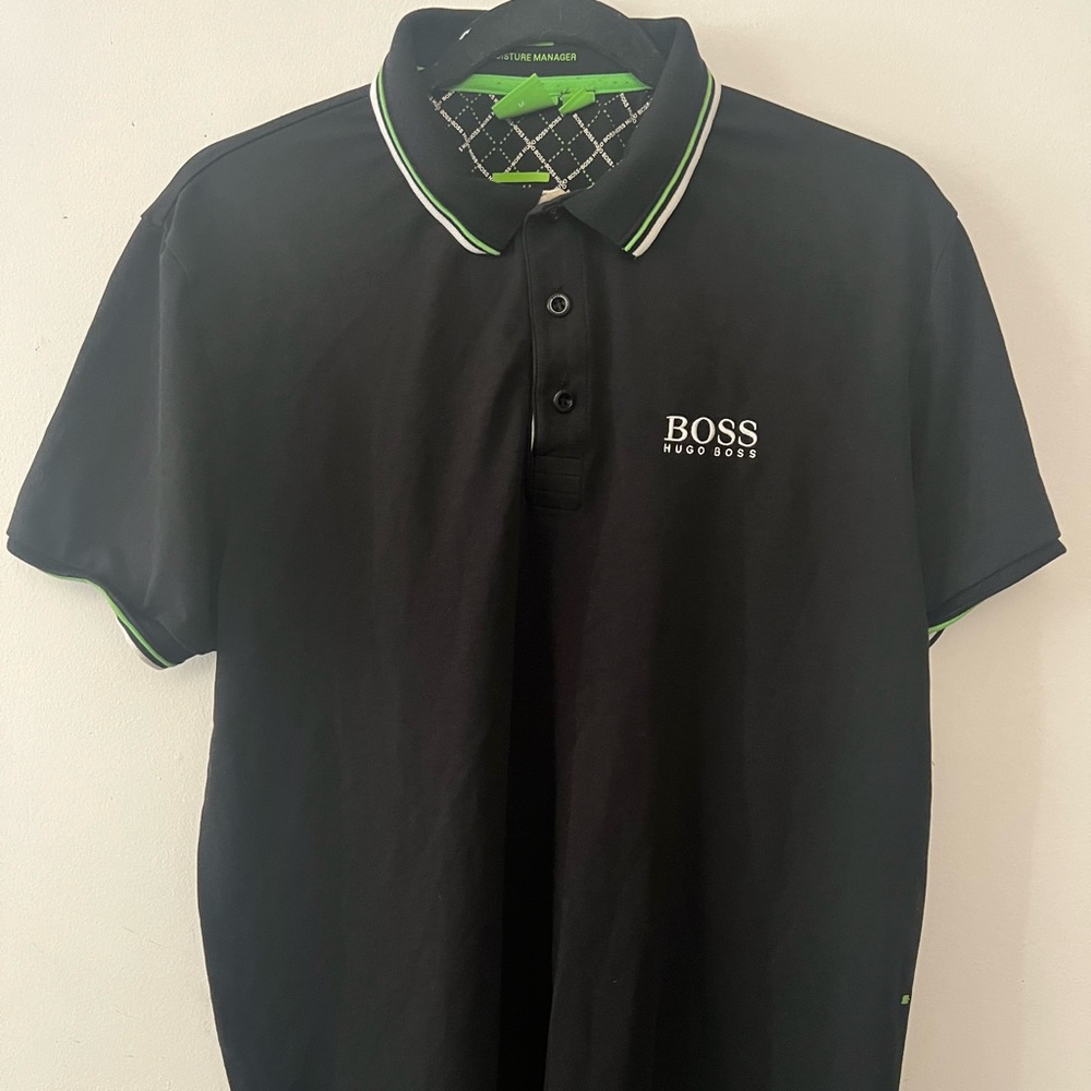 Hugo Boss Polo Moisture Manager Modern Fit M Medium Black